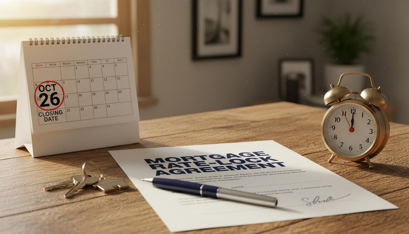 Locking a rate protects you if rates rise before closing, but an extension fee eats into those savings if your closing date slips.