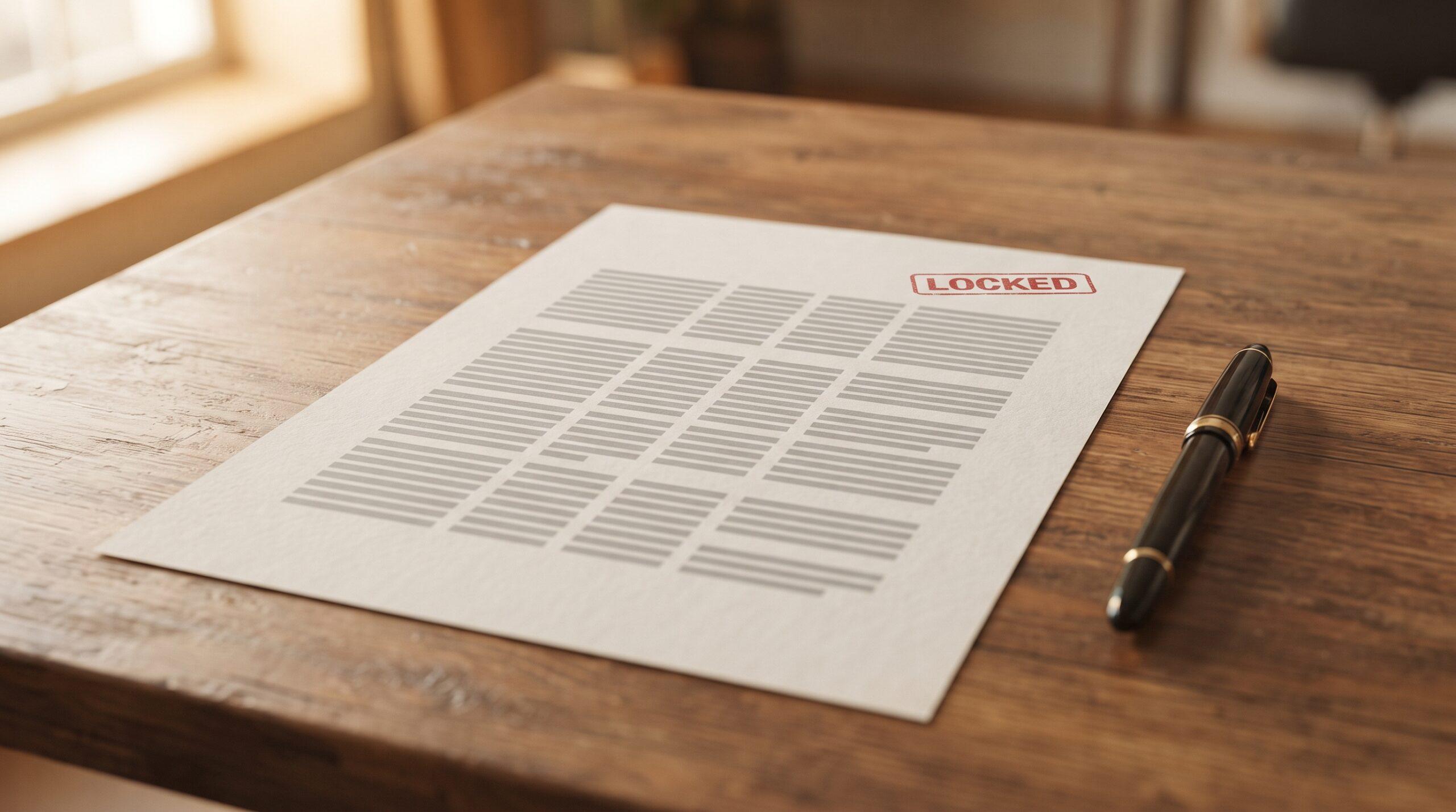A float-down agreement sets the fee and the trigger before you sign, not after.