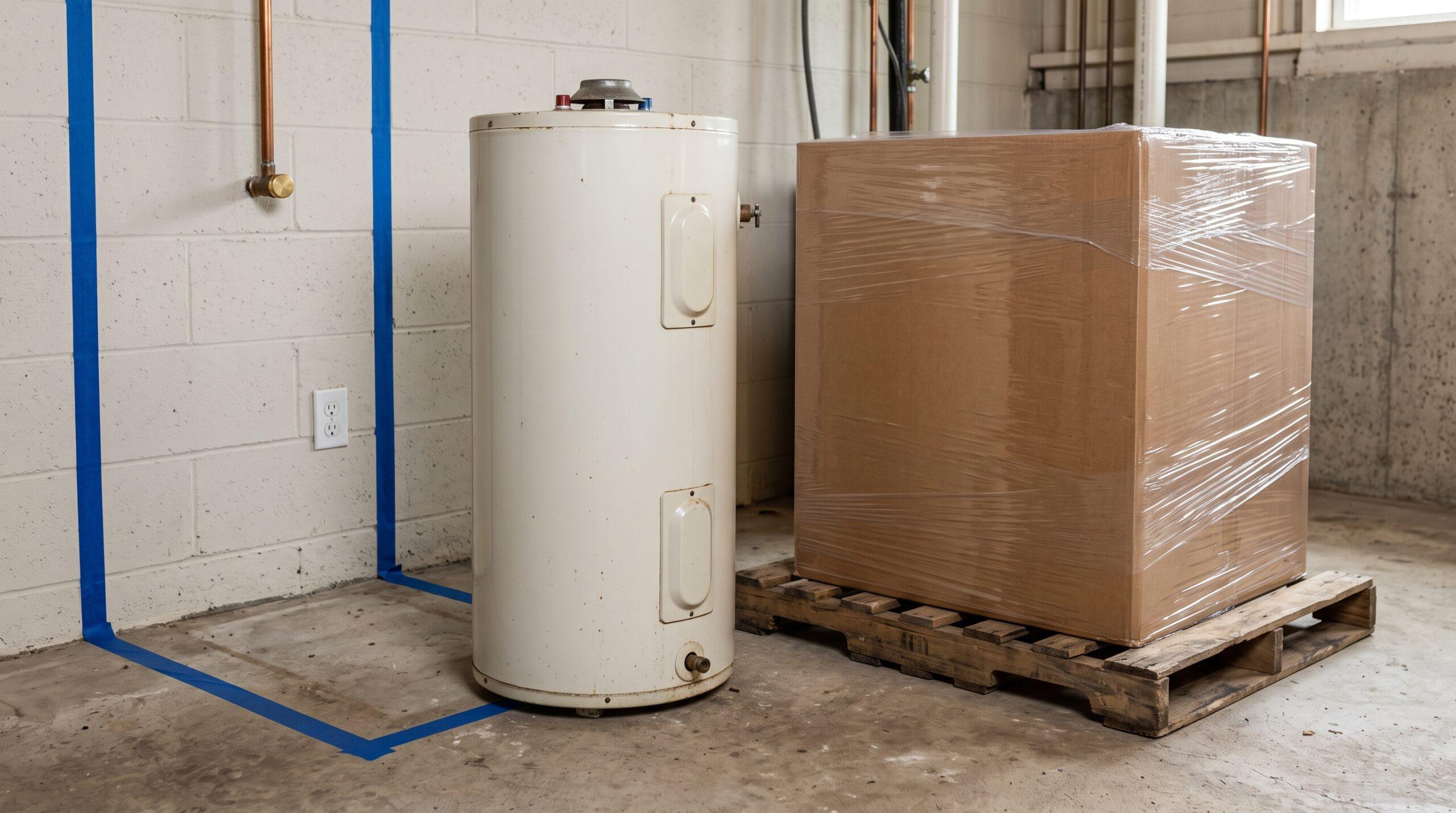The old tank is cheap to replace with another tank. Swapping it for a heat pump unit is the upgrade that needs a real decision first.